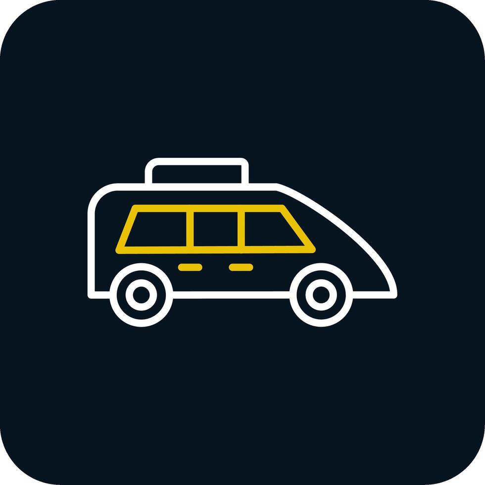 Family Car Line Red Circle Icon vector