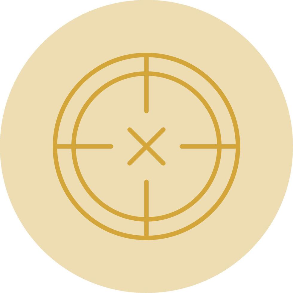 Scope Line Yellow Circle Icon vector