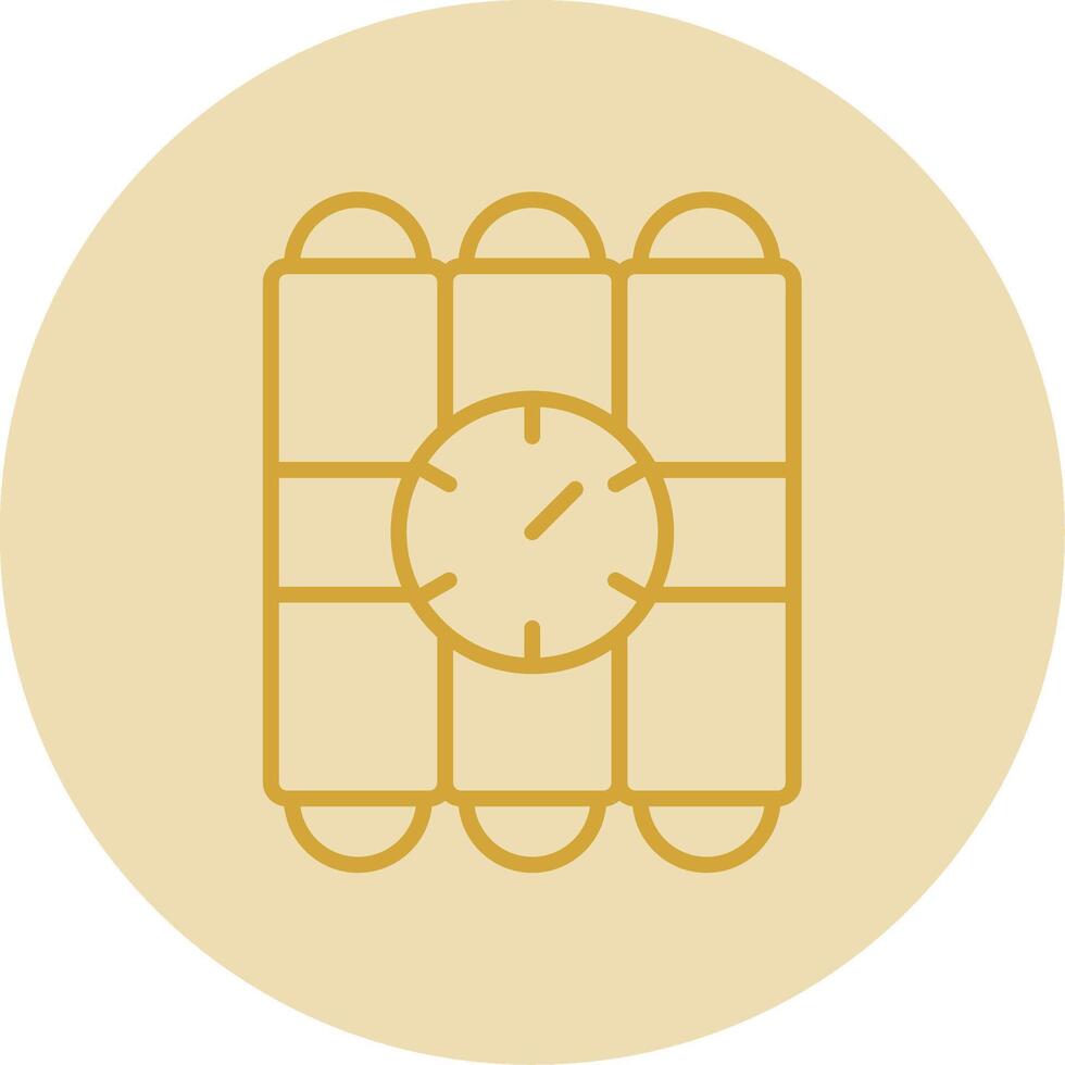 C4 Line Yellow Circle Icon vector