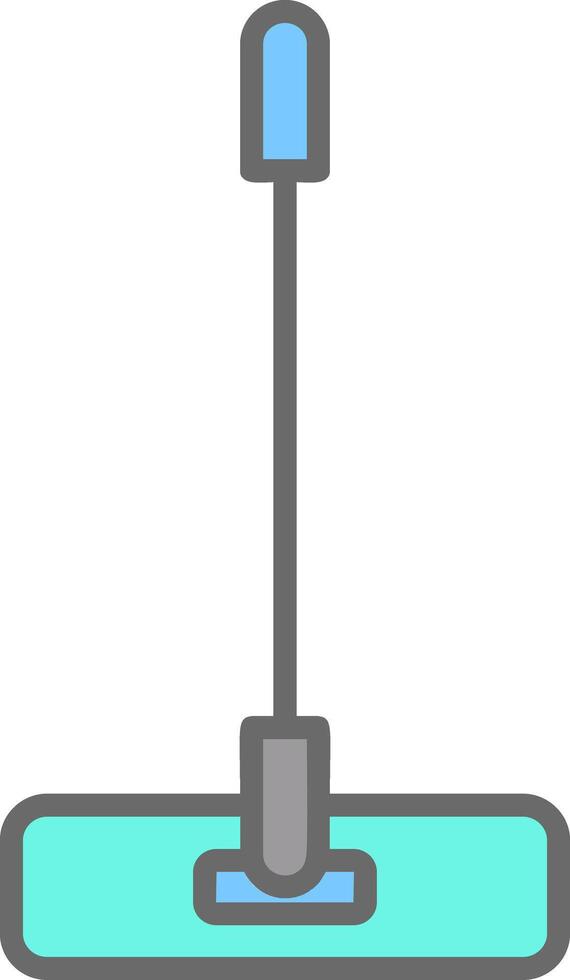 Mop Line Filled Light Icon vector