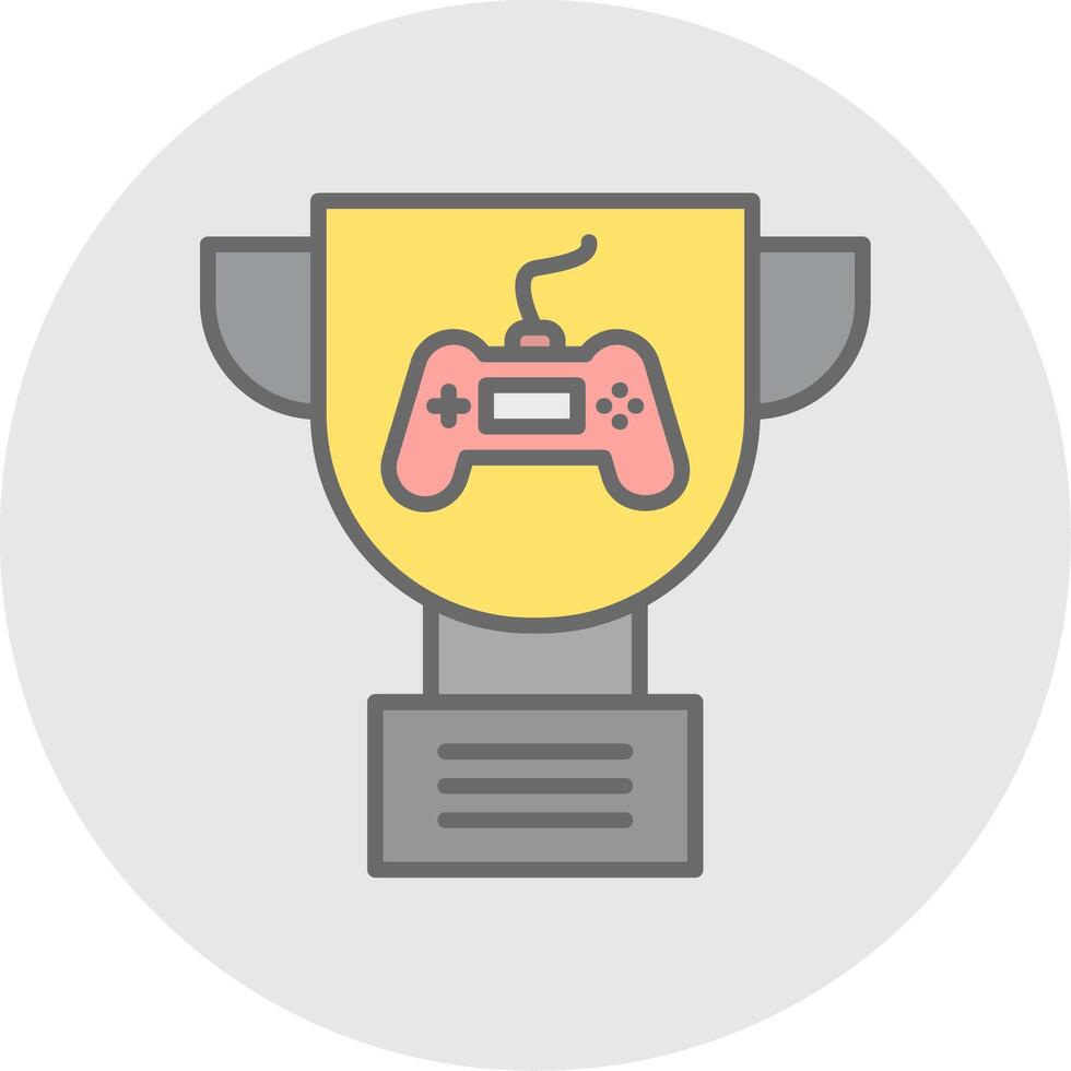 Trophy Line Filled Light Icon vector