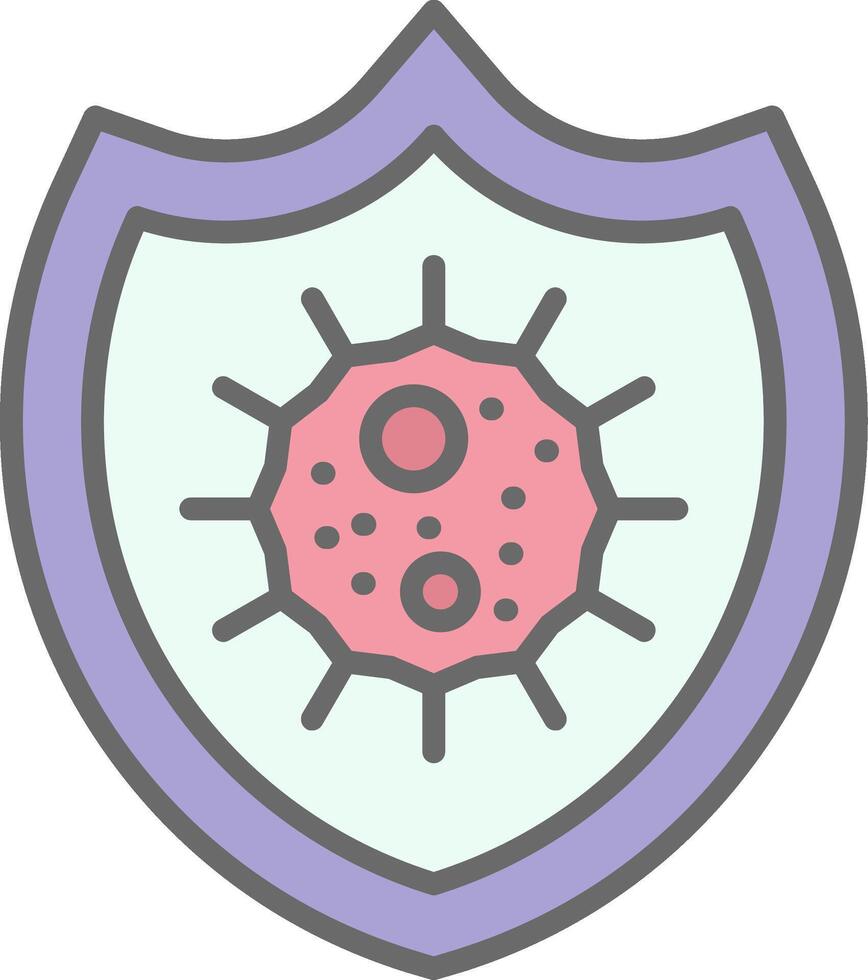 Bacteria Line Filled Light Icon vector