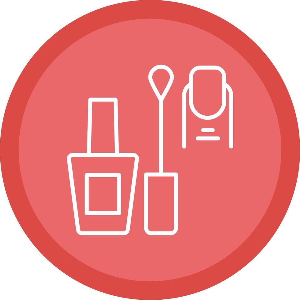 Nail Line Multi Circle Icon vector