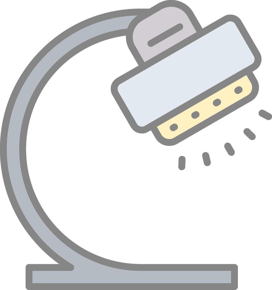 Desk Lamp Line Filled Light Icon vector