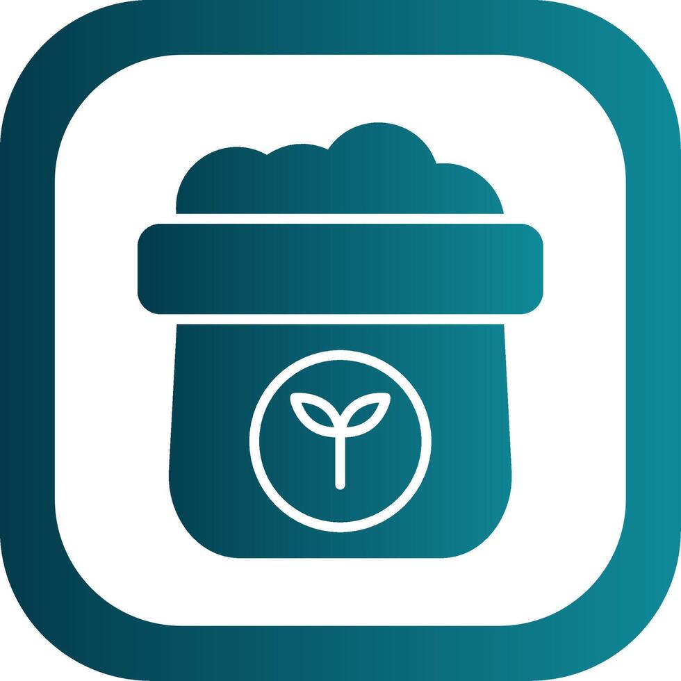 Fertilizer Glyph Gradient Corner Icon vector