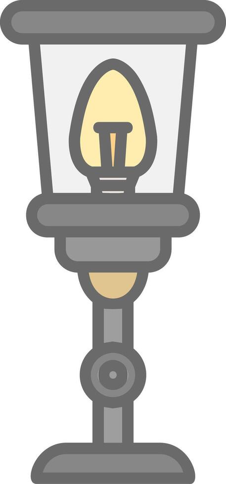 Lamp Line Filled Light Icon vector