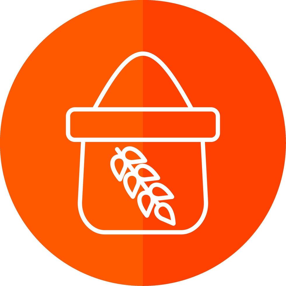 Flour Line Yellow White Icon vector