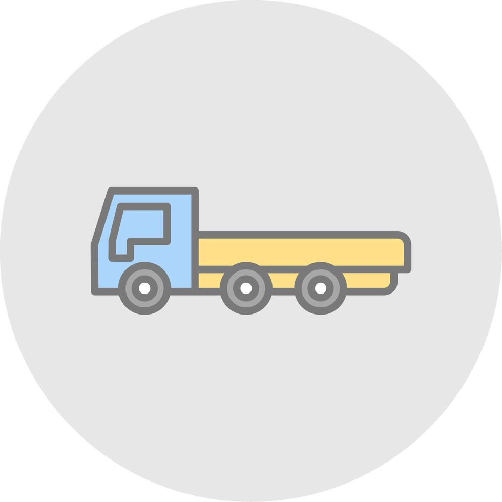 Truck Line Filled Light Icon vector