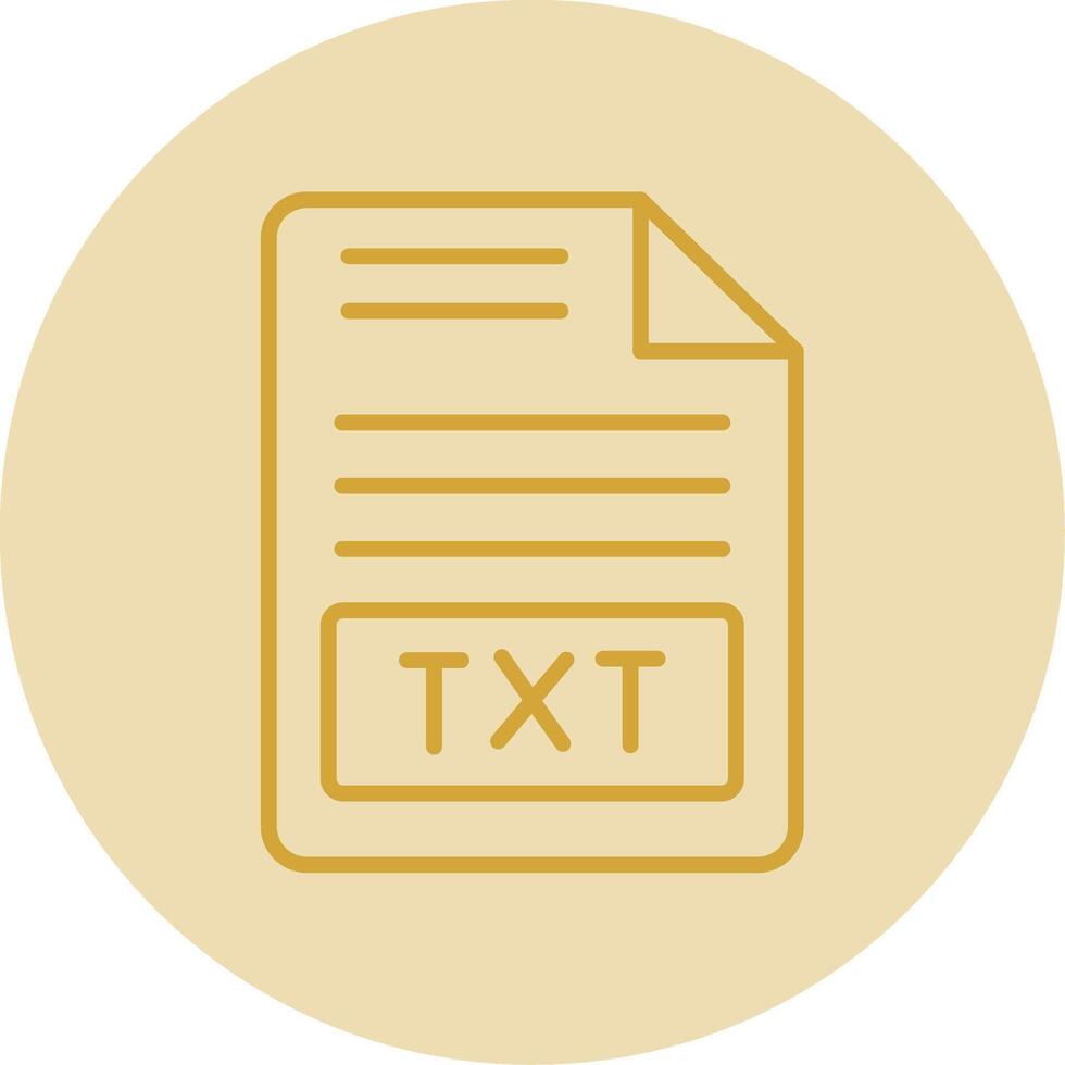 Text File Line Yellow Circle Icon vector