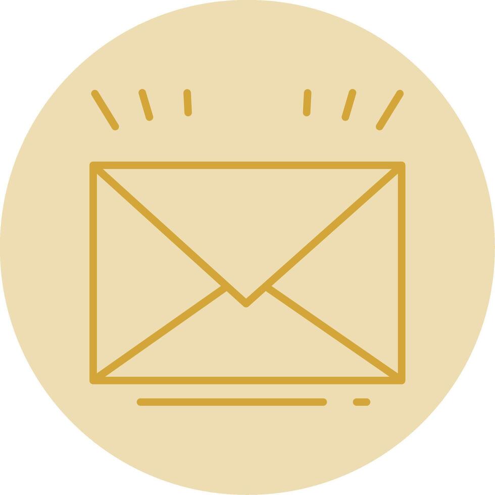 Letter Line Yellow Circle Icon vector