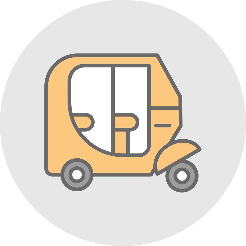 Vehicle Line Filled Light Icon vector