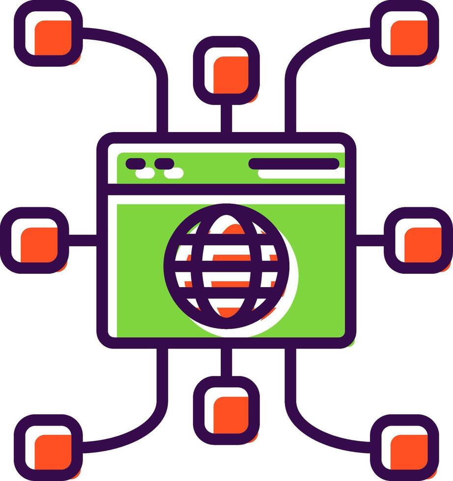 Website filled Design Icon vector
