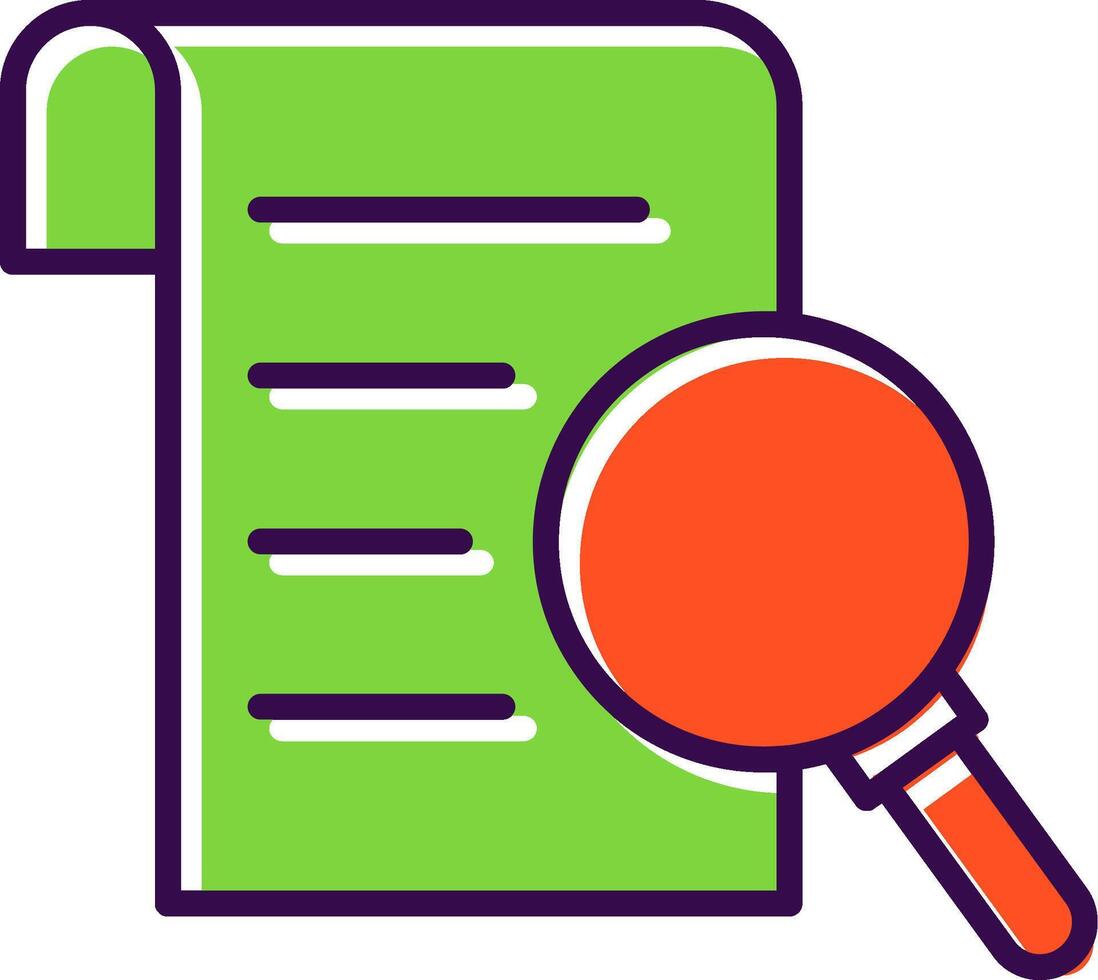 Research Report filled Design Icon vector