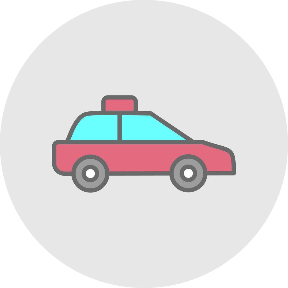 Car Line Filled Light Icon vector