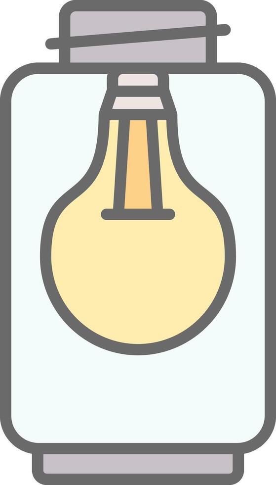 Lamp Line Filled Light Icon vector