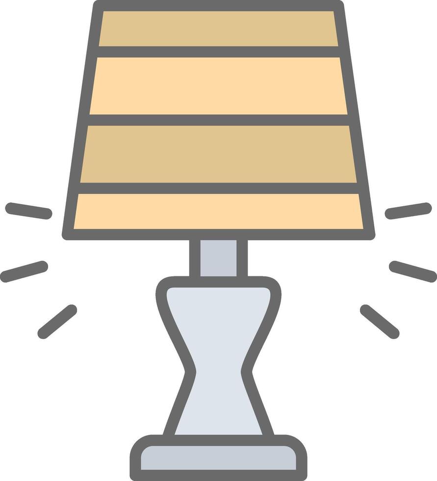 Lamp Line Filled Light Icon vector