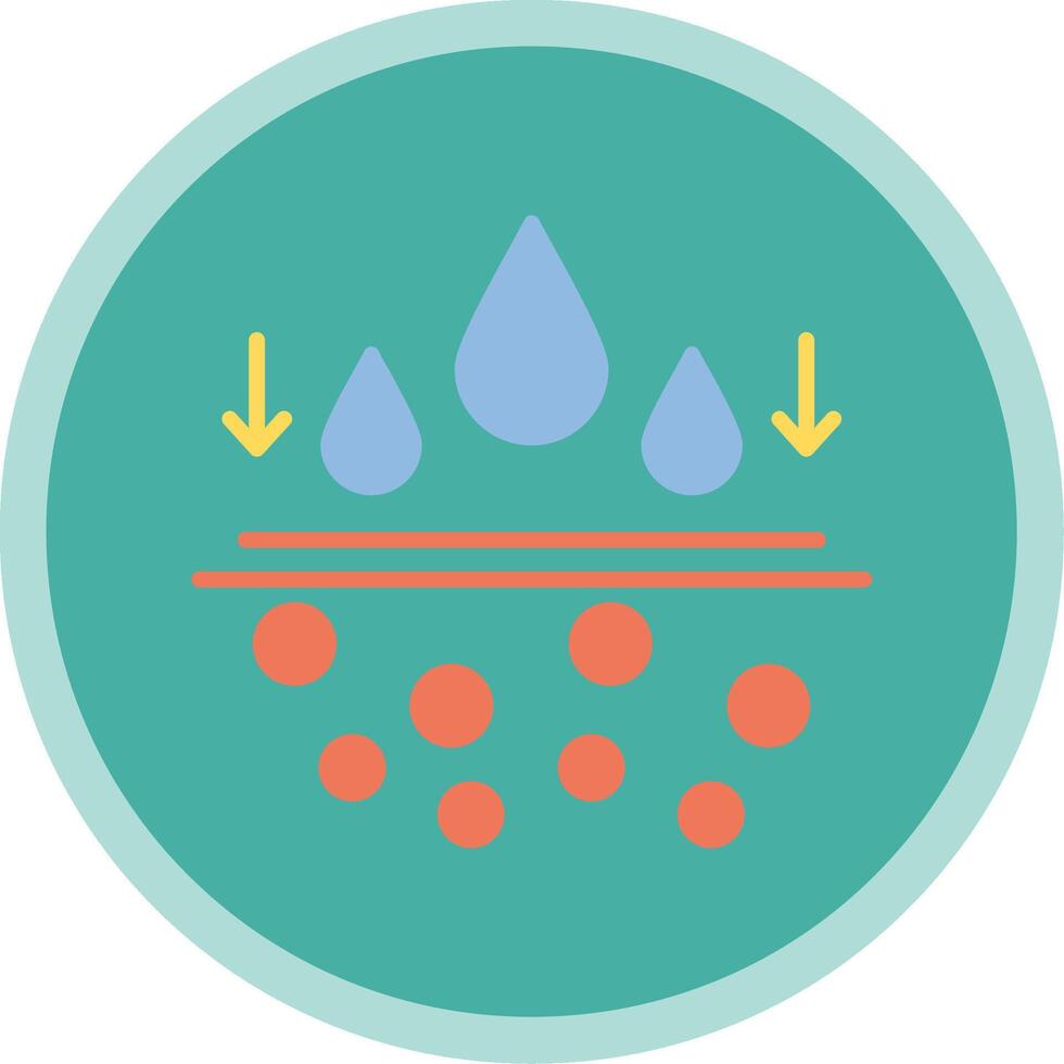 hidratante plano multi circulo icono vector