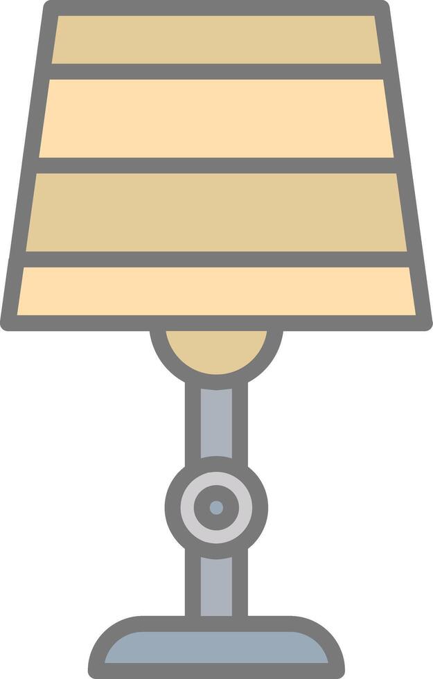 Lamp Line Filled Light Icon vector