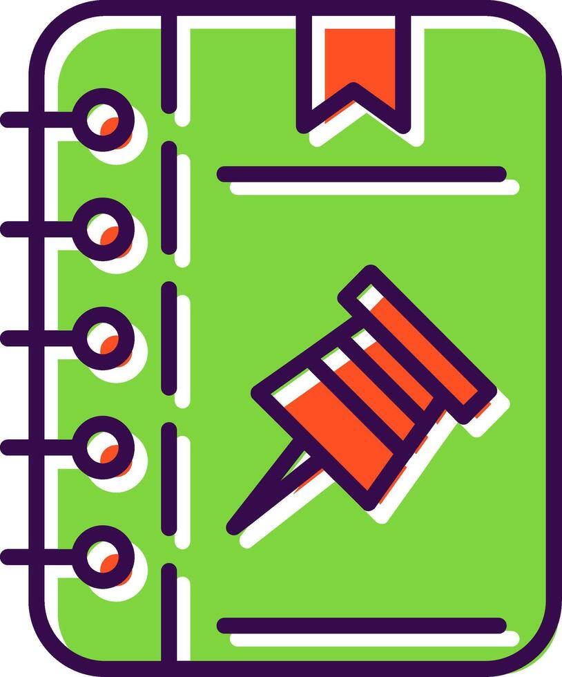 Push Pin filled Design Icon vector