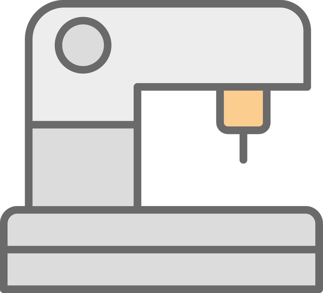 Sewing Machine Line Filled Light Icon vector