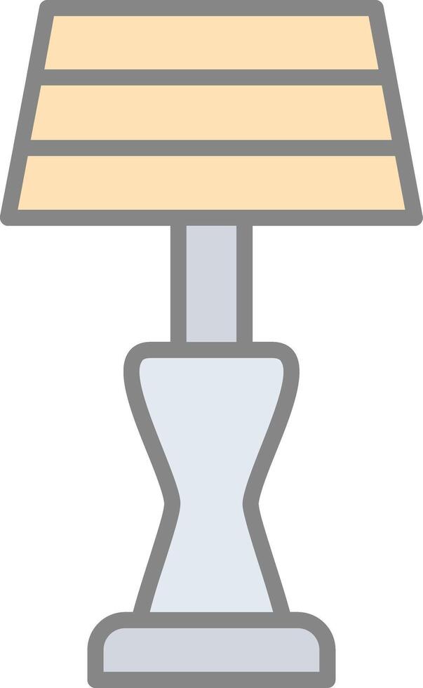 Lamp Line Filled Light Icon vector