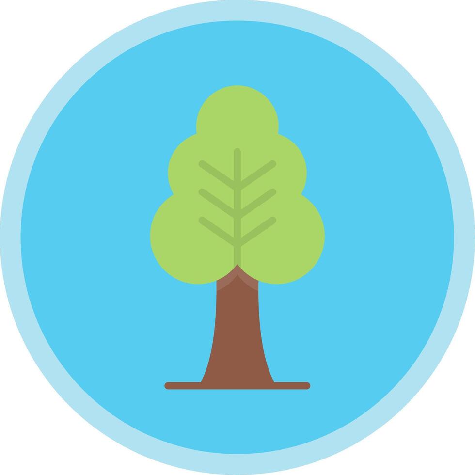 Tree Flat Multi Circle Icon vector