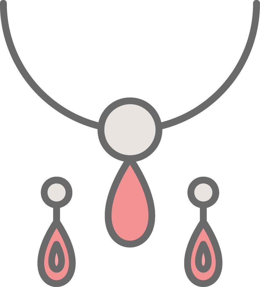 Jewelry Line Filled Light Icon vector