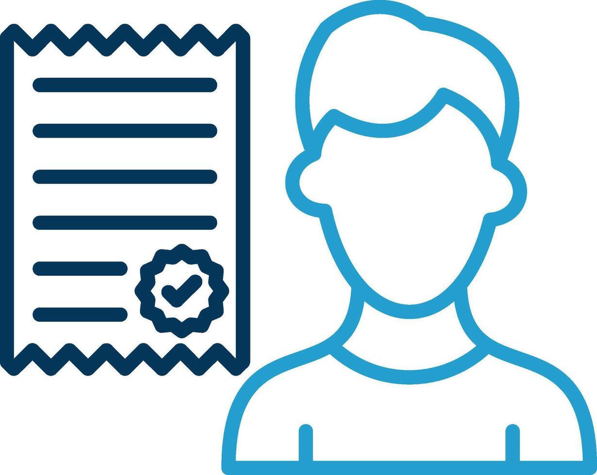 Painting Line Blue Two Color Icon vector