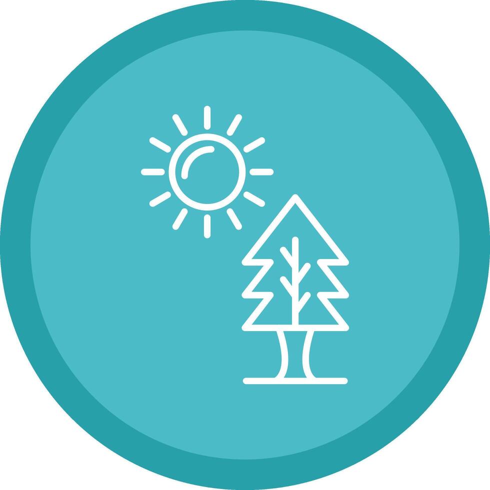Sun Line Multi Circle Icon vector