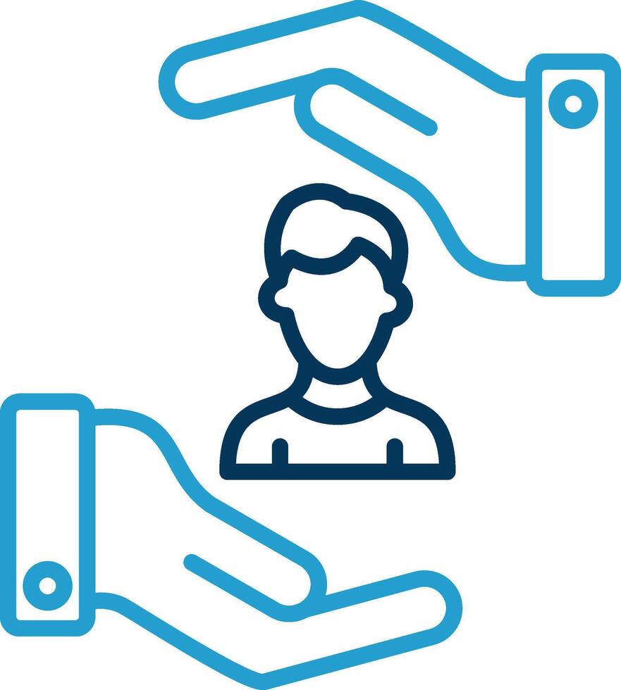 Product Line Blue Two Color Icon vector