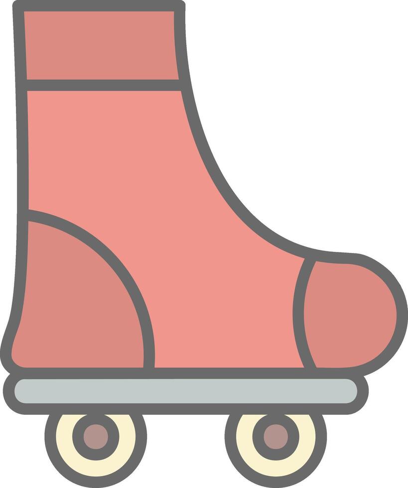 Roller Skate Line Filled Light Icon vector