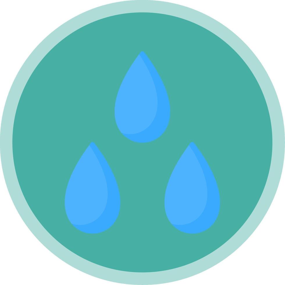 Water Drop Flat Multi Circle Icon vector