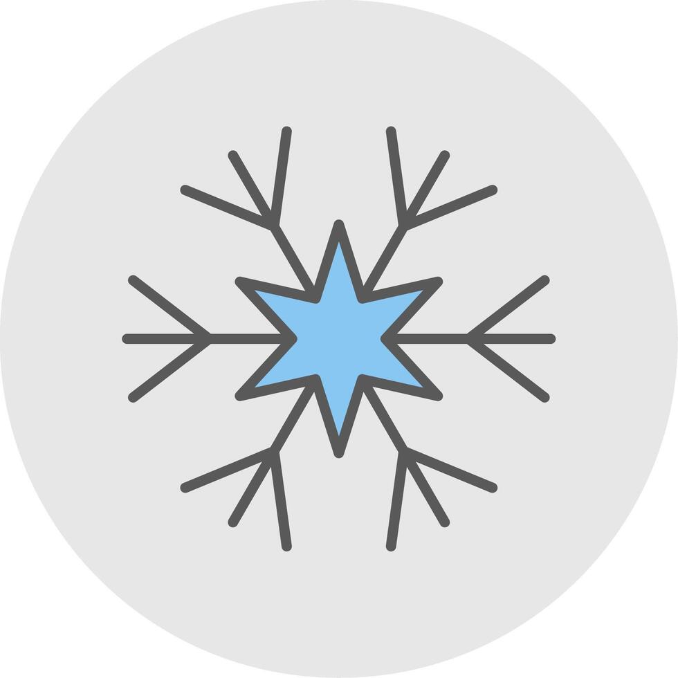 Snowflake Line Filled Light Icon vector