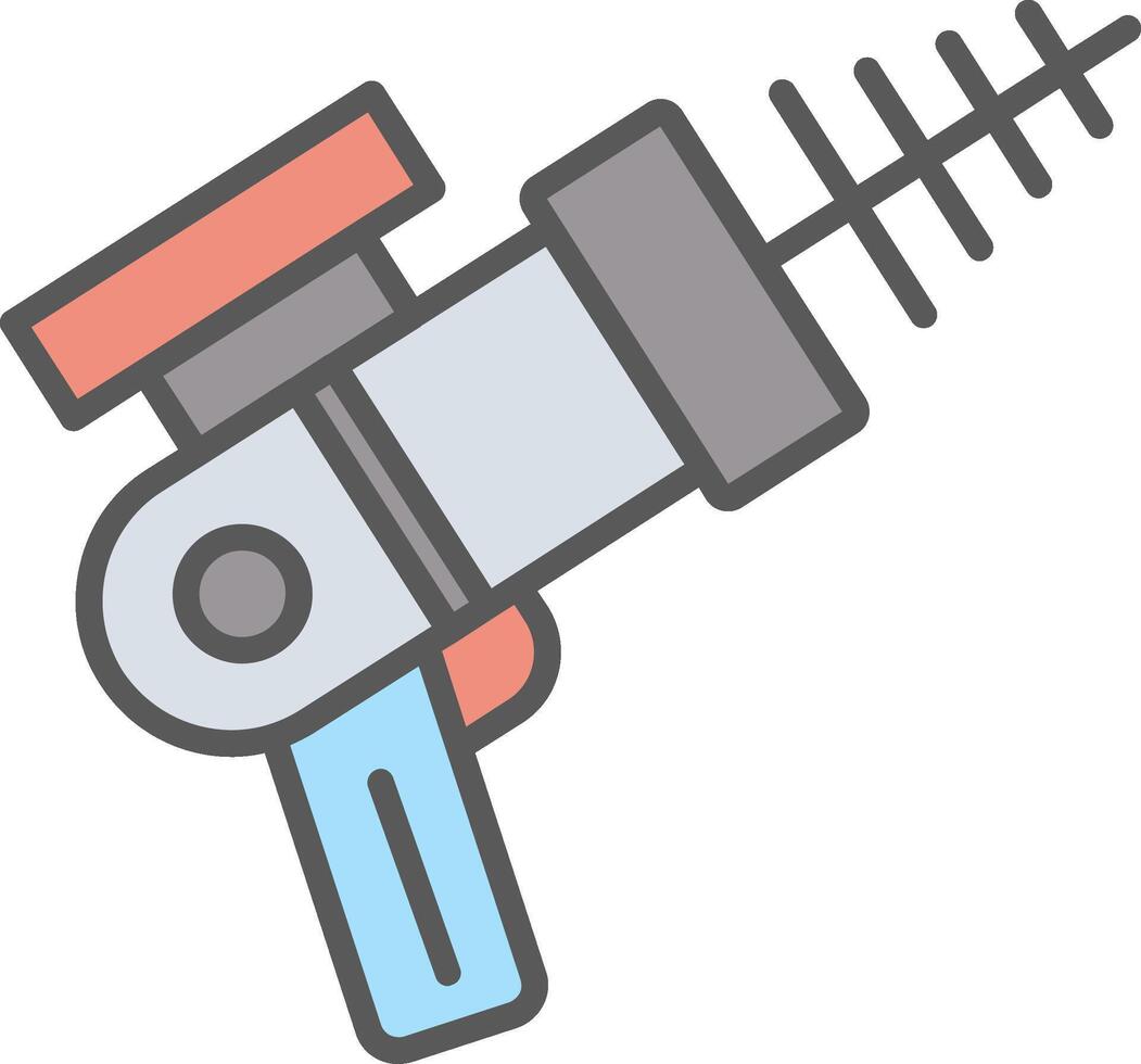Laser Gun Line Filled Light Icon vector