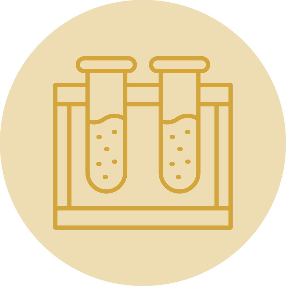 Chemicals Line Yellow Circle Icon vector