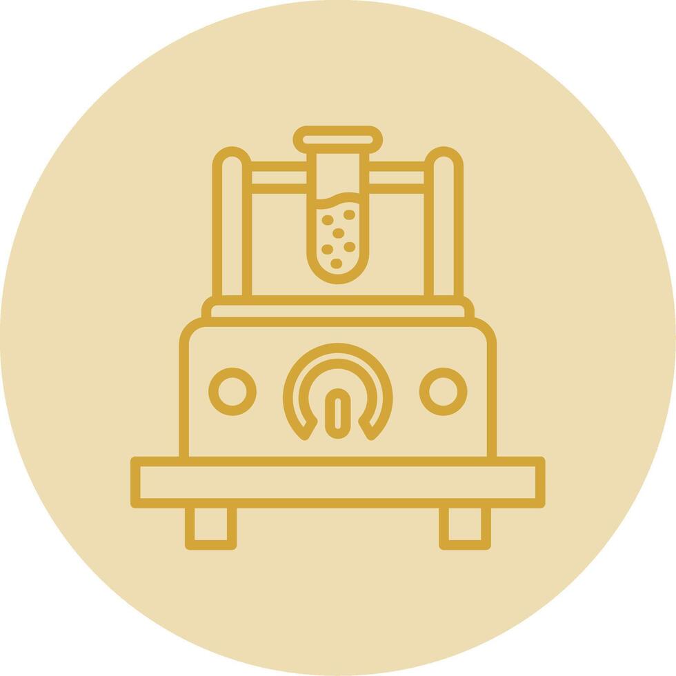 Measuring Device Line Yellow Circle Icon vector