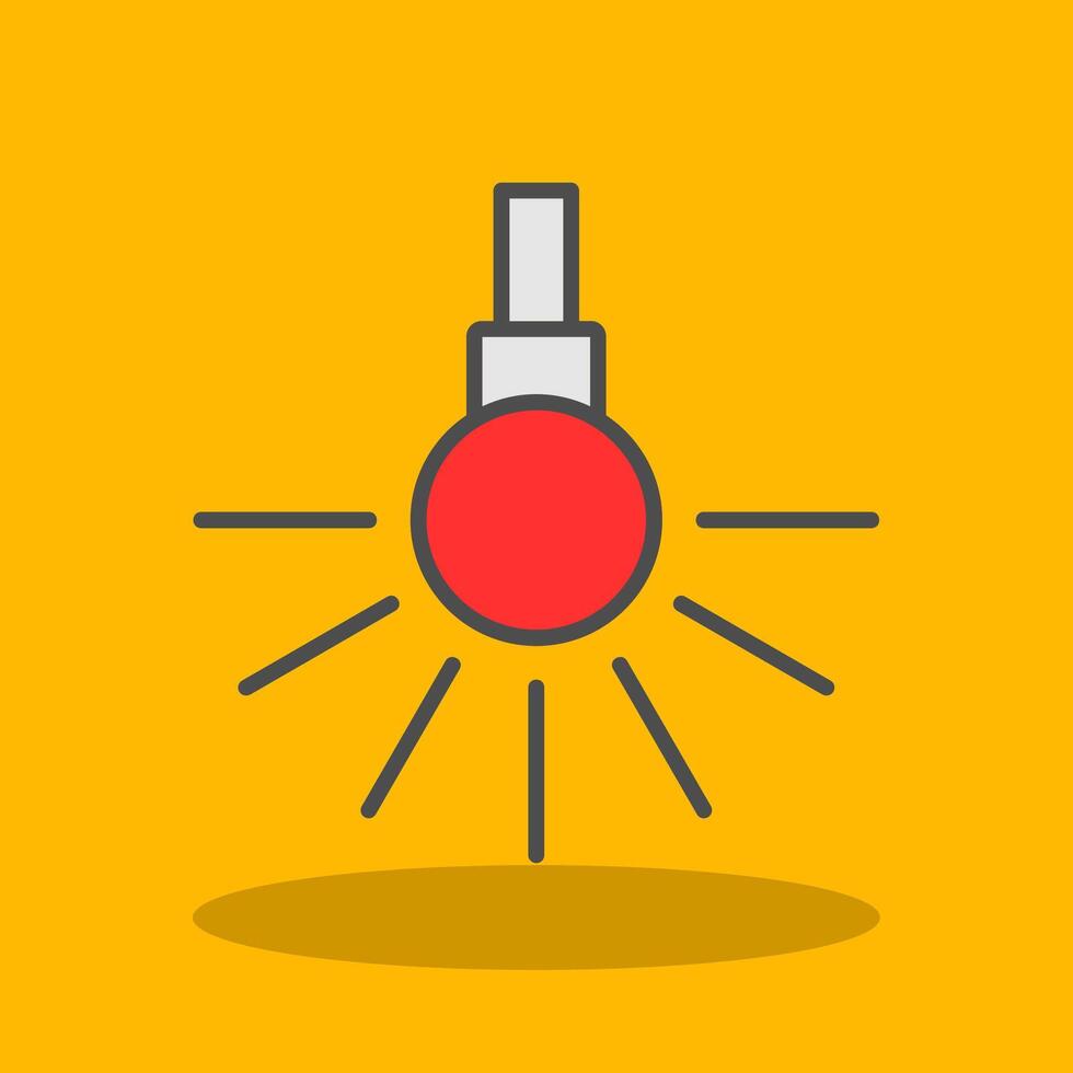 Headlight Filled Shadow Icon vector