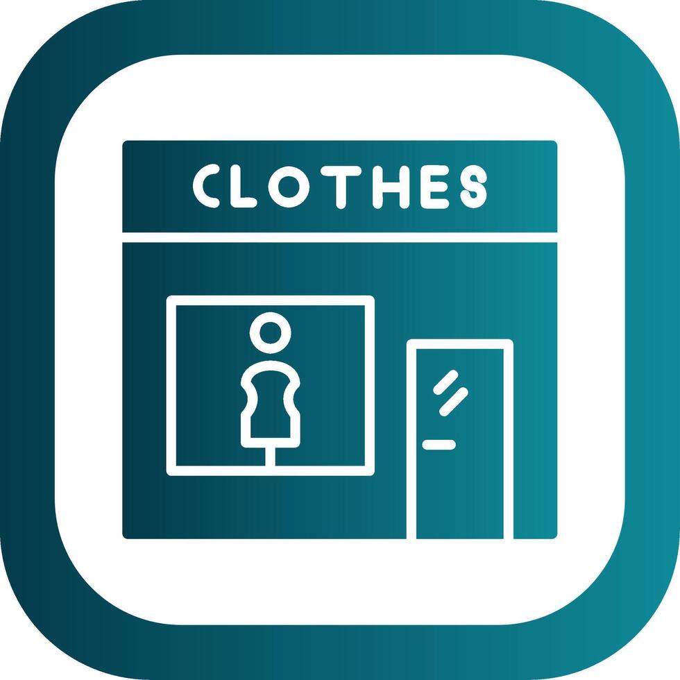 Fashion store Glyph Gradient Corner Icon vector