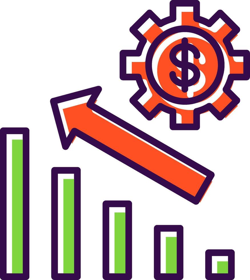 Wind Turbine filled Design Icon vector