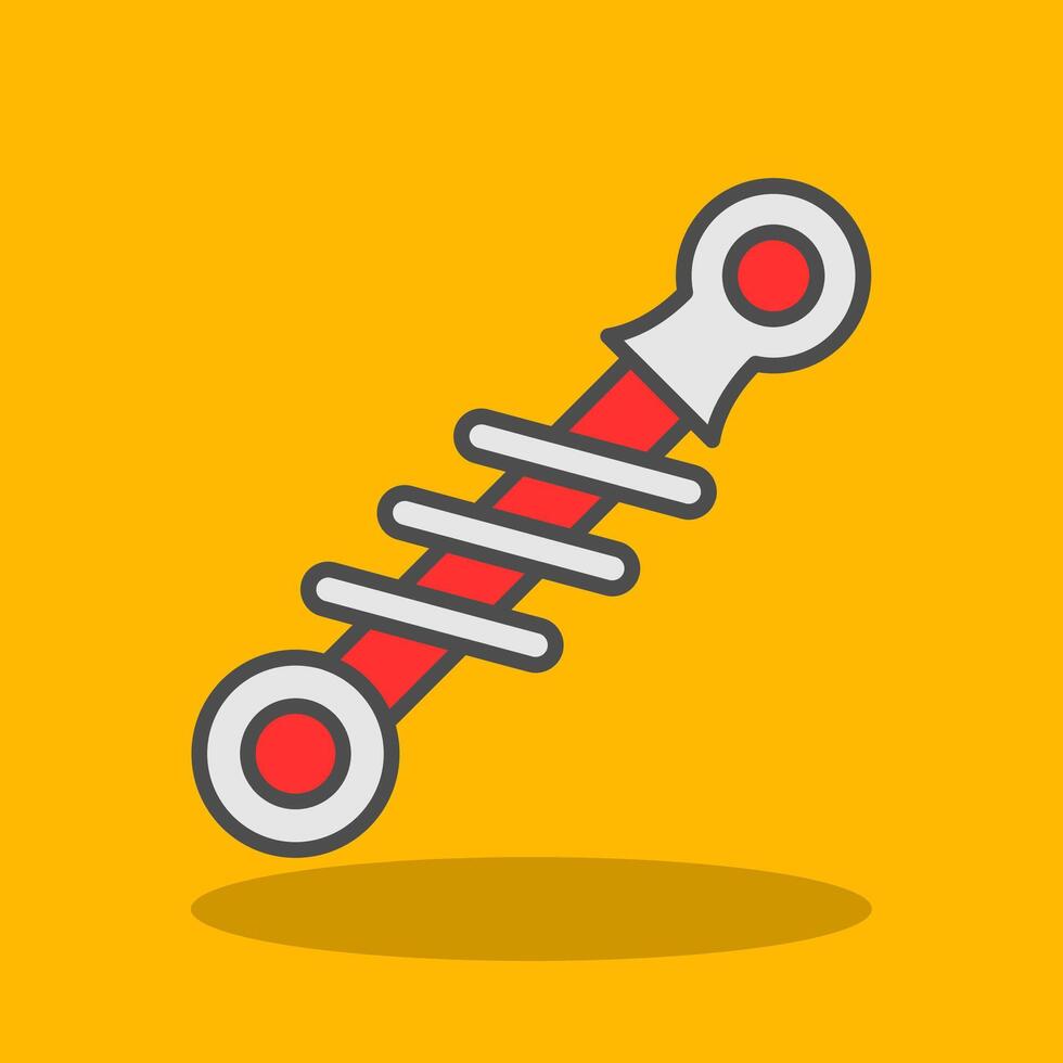 Shock Absorber Filled Shadow Icon vector