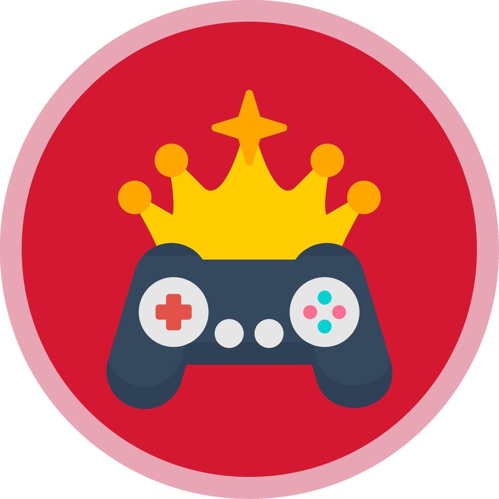 Crown Flat Multi Circle Icon vector