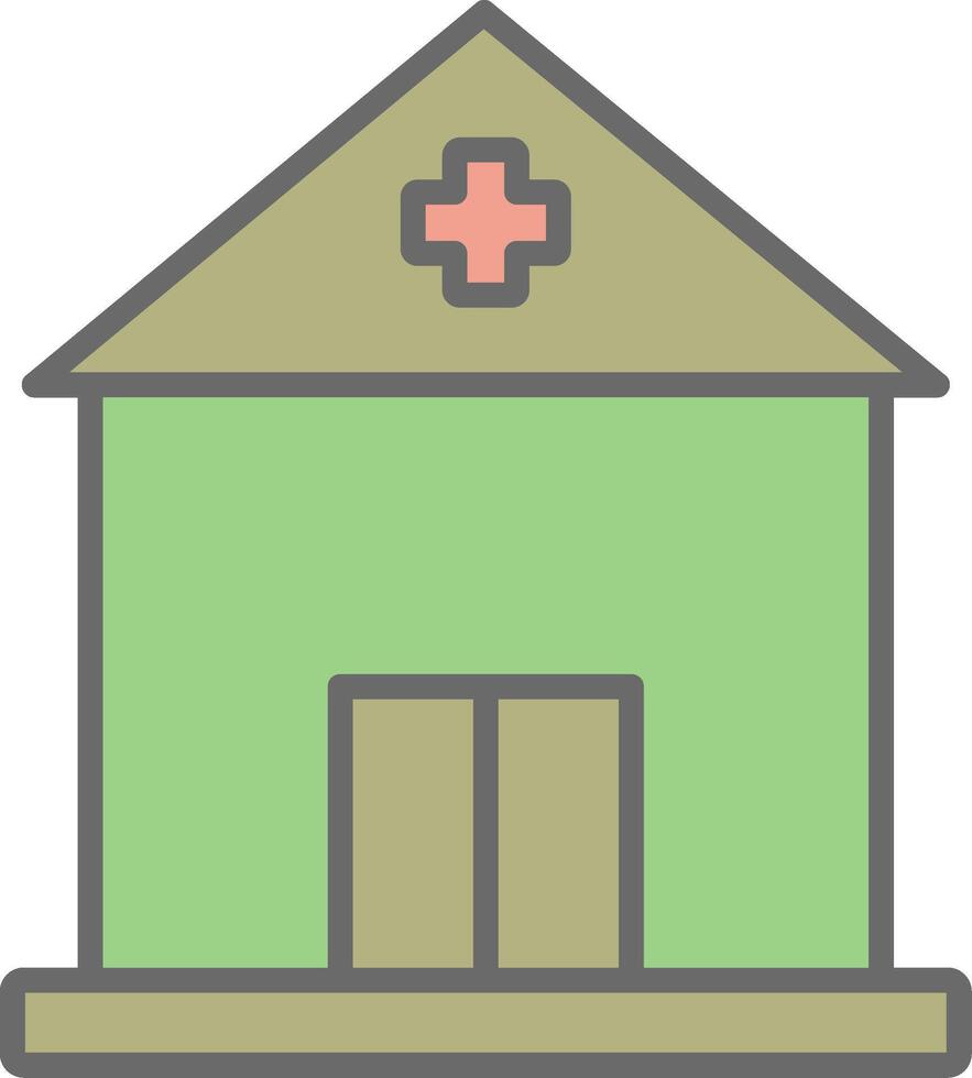 Building Line Filled Light Icon vector