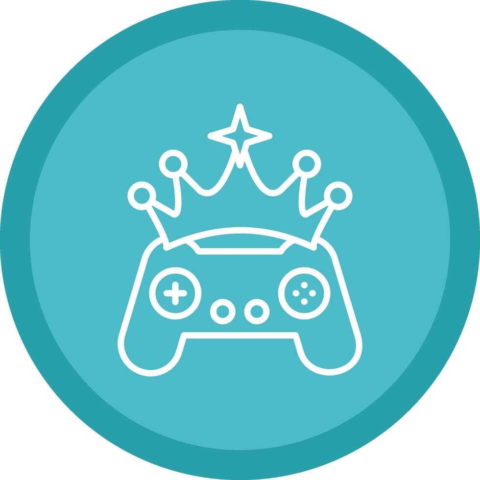 Crown Line Multi Circle Icon vector