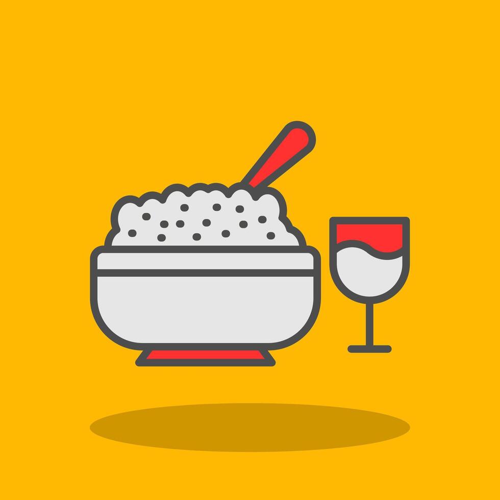 Iftar Filled Shadow Icon vector