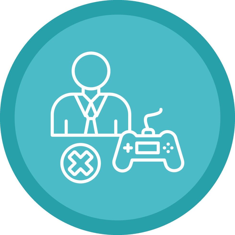 Banned Line Multi Circle Icon vector