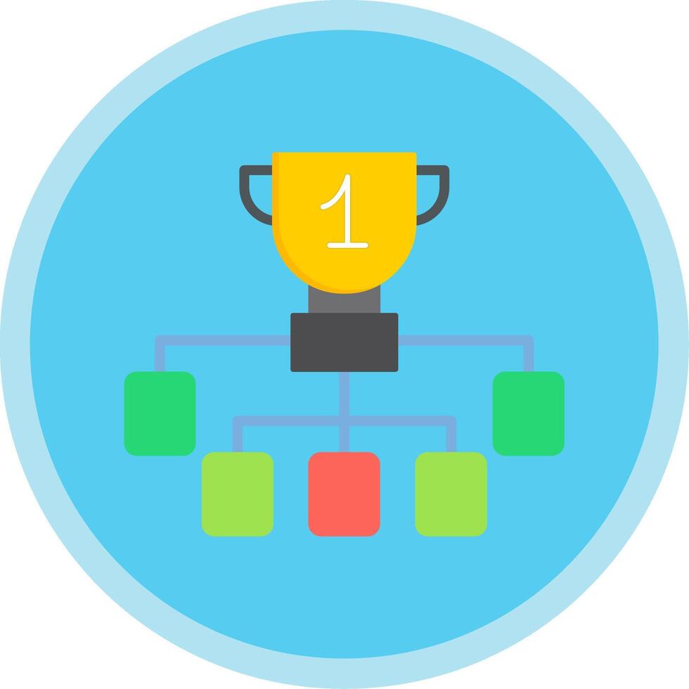 League Flat Multi Circle Icon vector