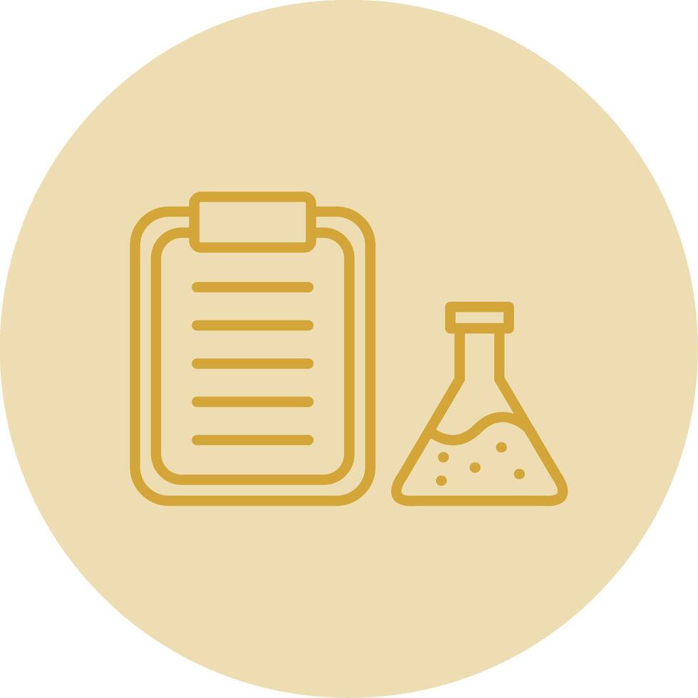 Flask Line Yellow Circle Icon vector
