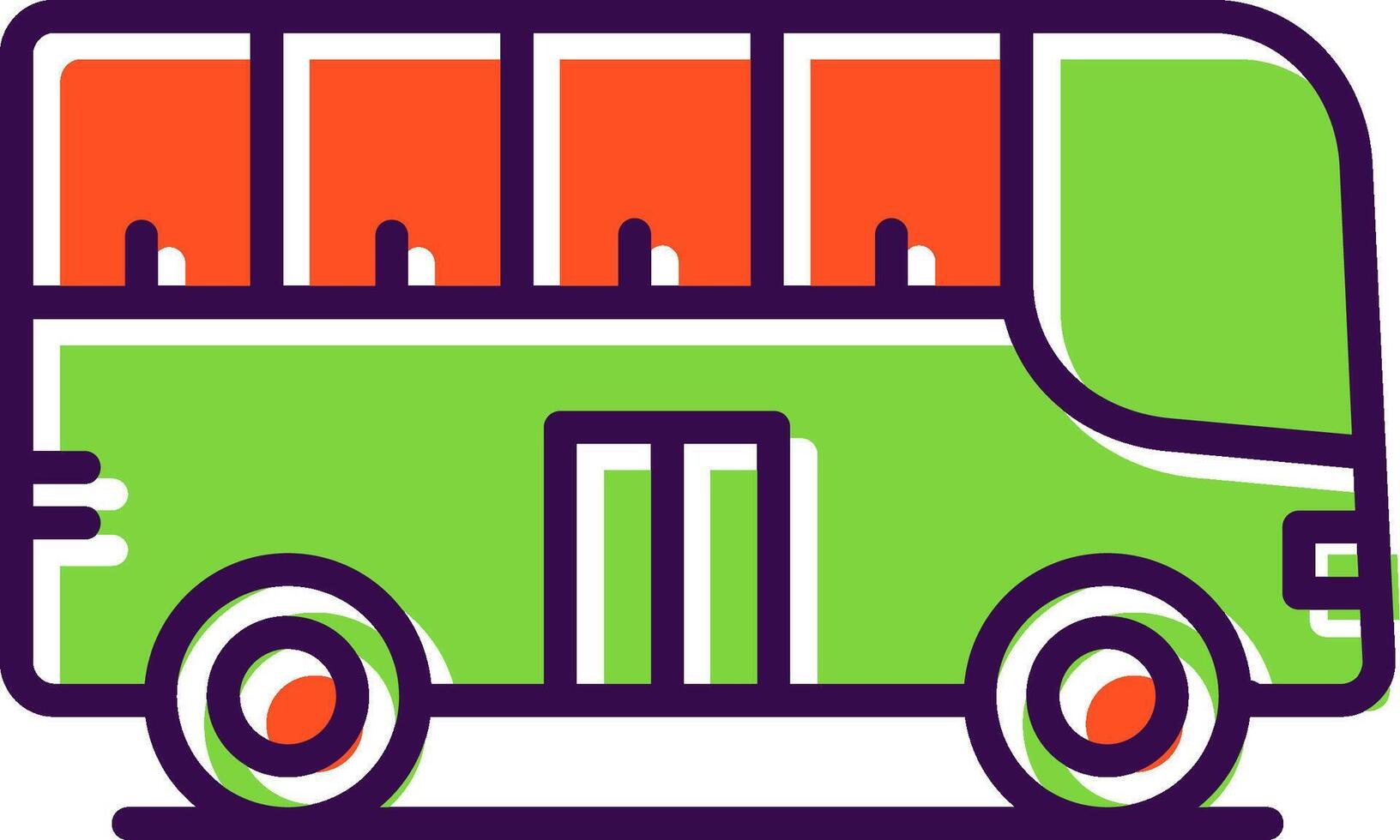 City Bus filled Design Icon vector