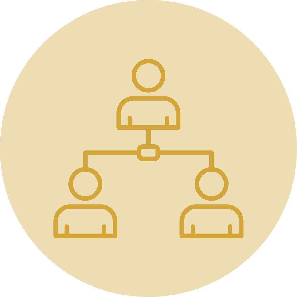 Business Line Yellow Circle Icon vector
