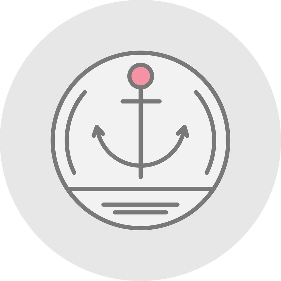 Anchor Line Filled Light Icon vector